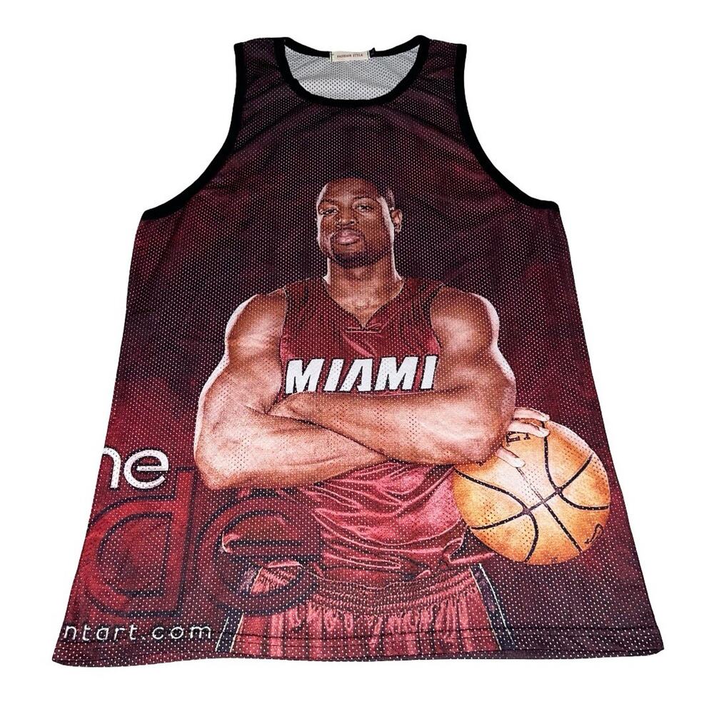 Dwayne Wade #3 Miami Heat NBA Action Portrait AOP Fashion Style Jersey XL